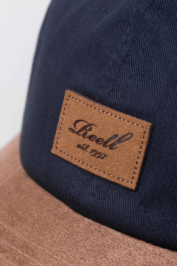 Curved Suede Cap - Navy