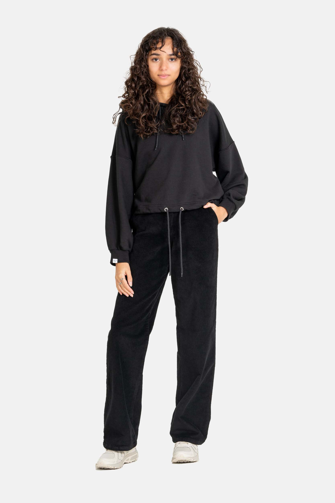 Women Kim Pant - Black Corduroy - Reell Pakistan
