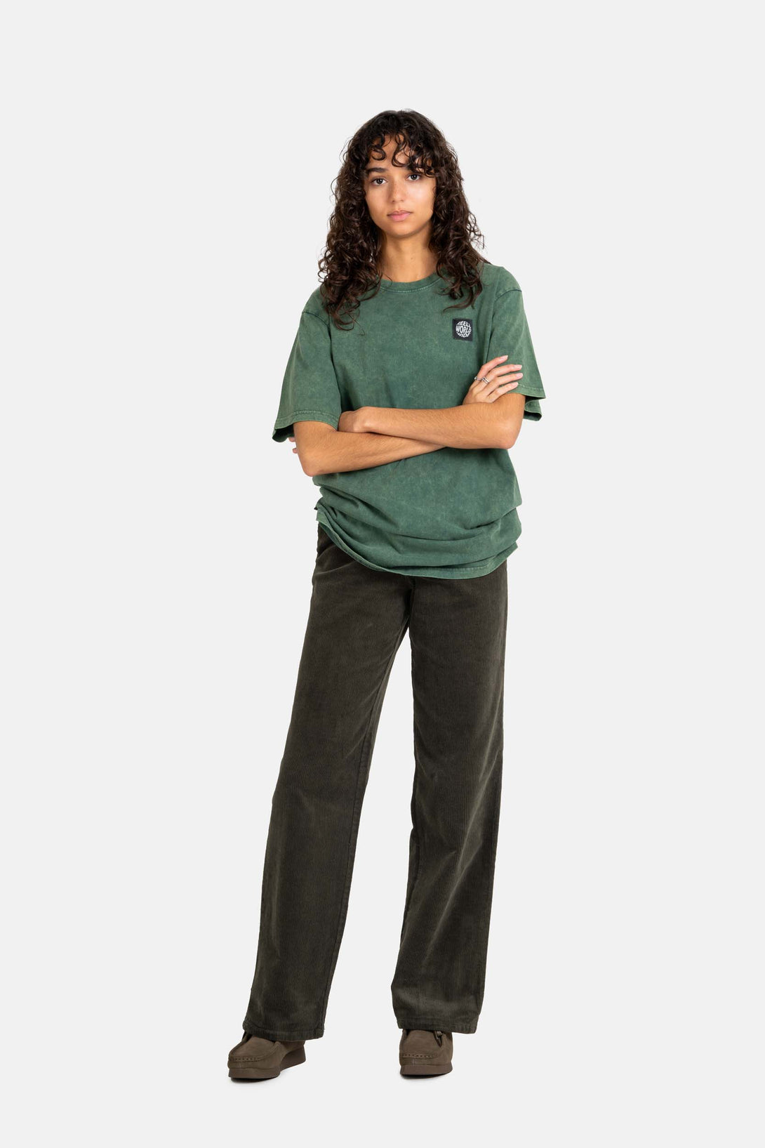Women Kim Pant - Dark Green Corduroy - Reell Pakistan