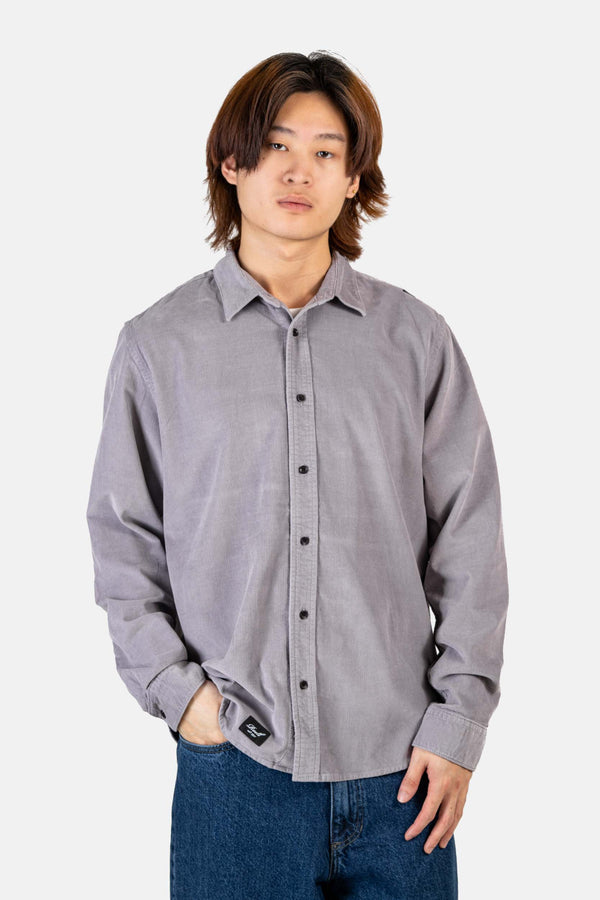 Strike Shirt - Grey Purple Corduroy - Reell Pakistan