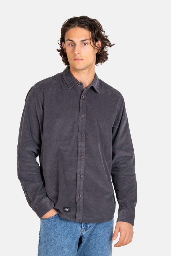 Strike Shirt - Dark Grey Corduroy - Reell Pakistan