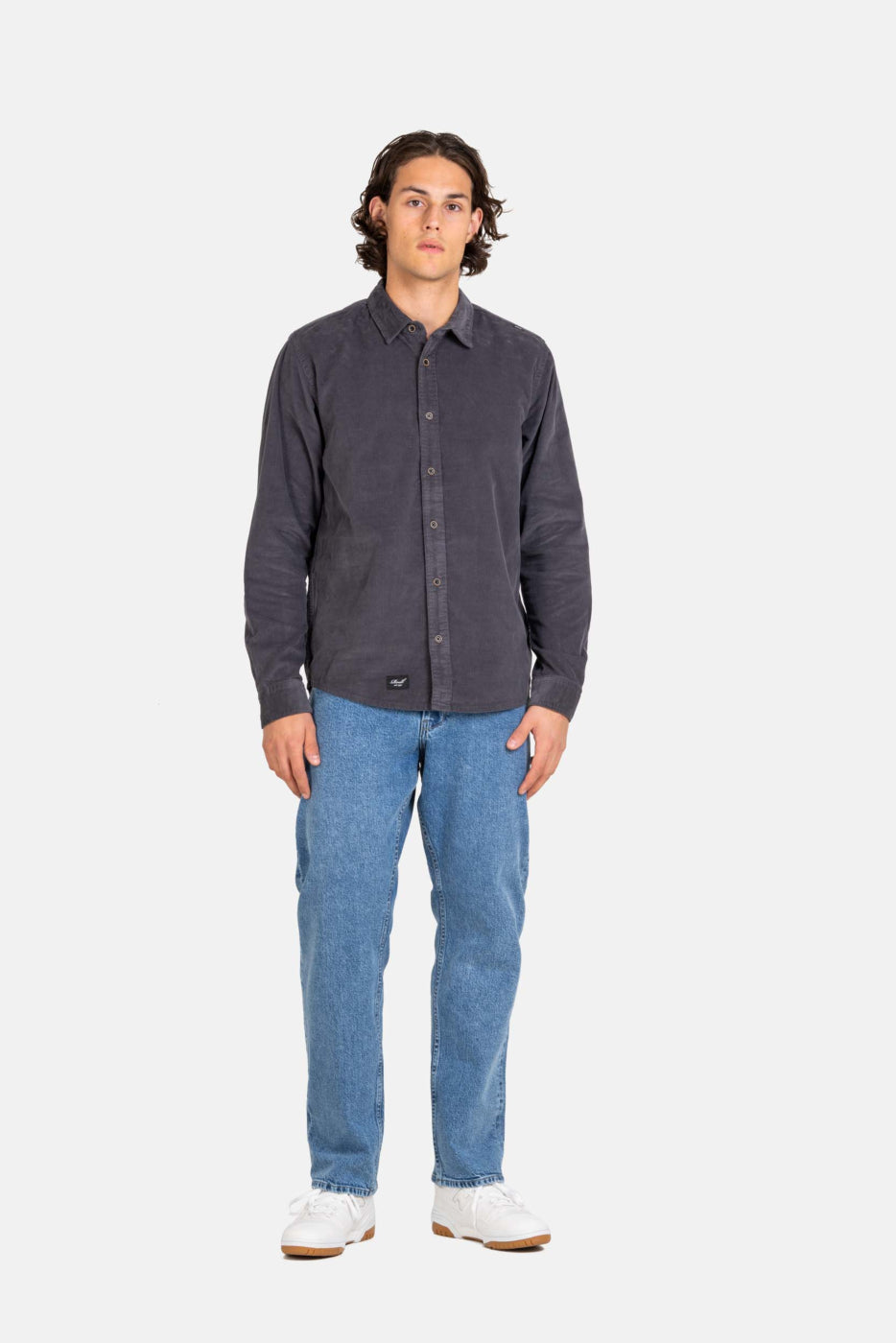 Strike Shirt - Dark Grey Corduroy - Reell Pakistan