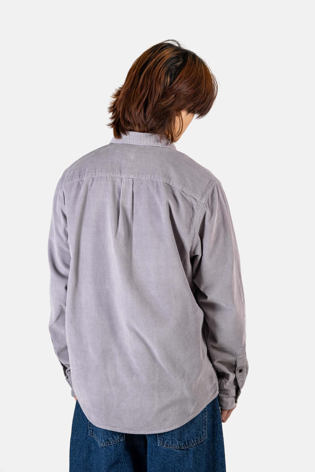 Strike Shirt - Grey Purple Corduroy - Reell Pakistan