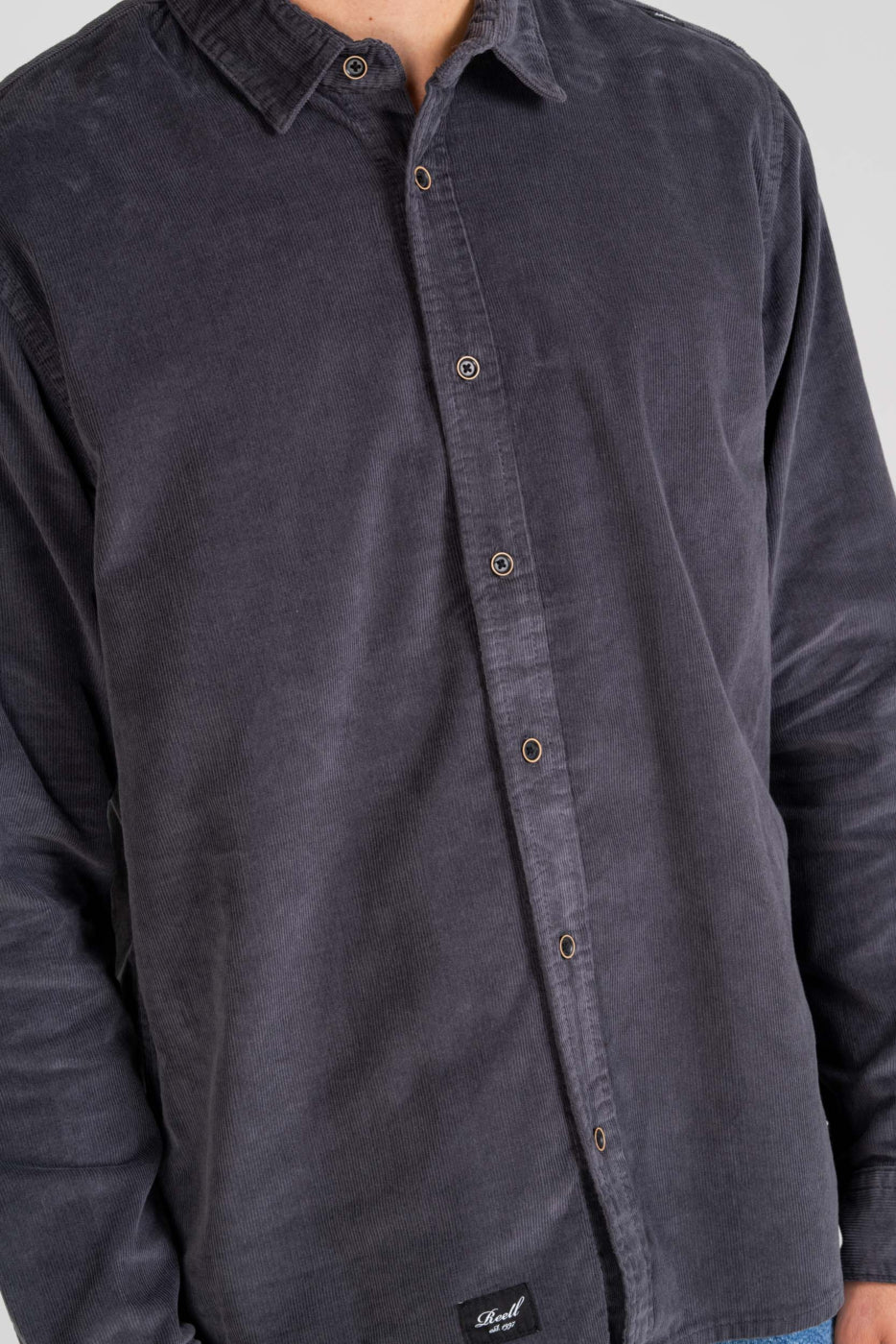 Strike Shirt - Dark Grey Corduroy - Reell Pakistan
