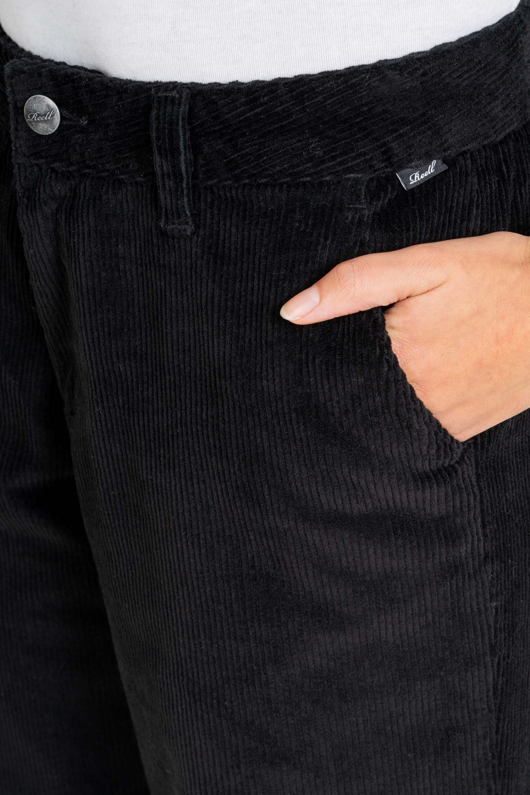 Women Kim Pant - Black Corduroy - Reell Pakistan