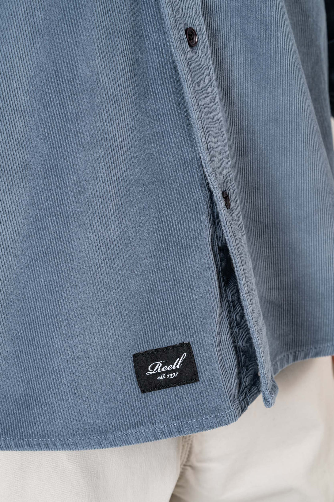 Strike Shirt - Grey Blue Corduroy - Reell Pakistan
