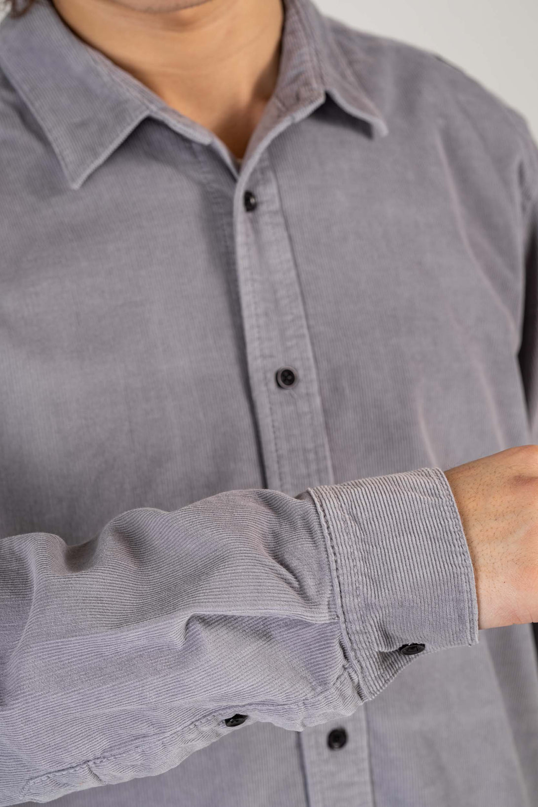 Strike Shirt - Grey Purple Corduroy - Reell Pakistan