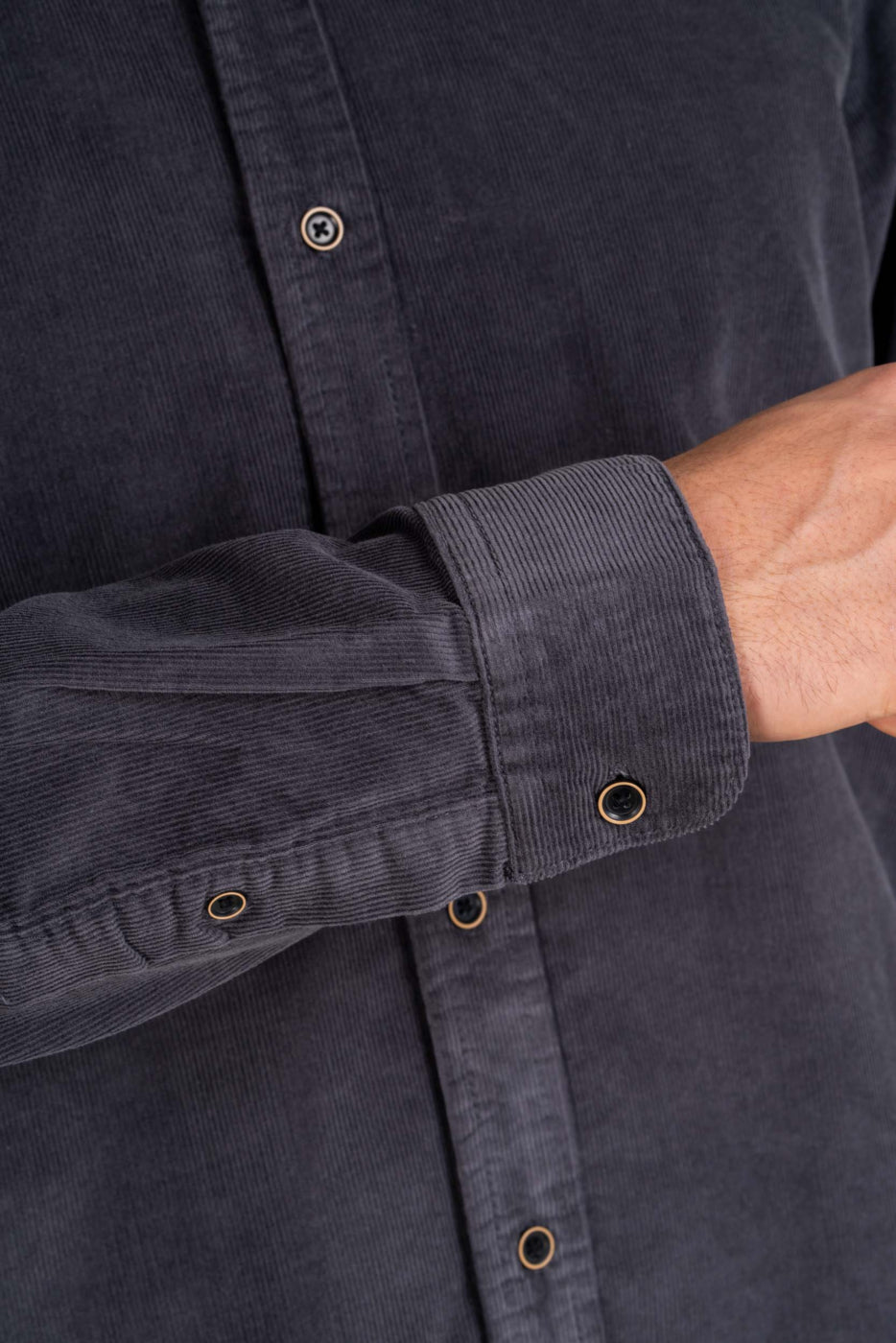 Strike Shirt - Dark Grey Corduroy - Reell Pakistan