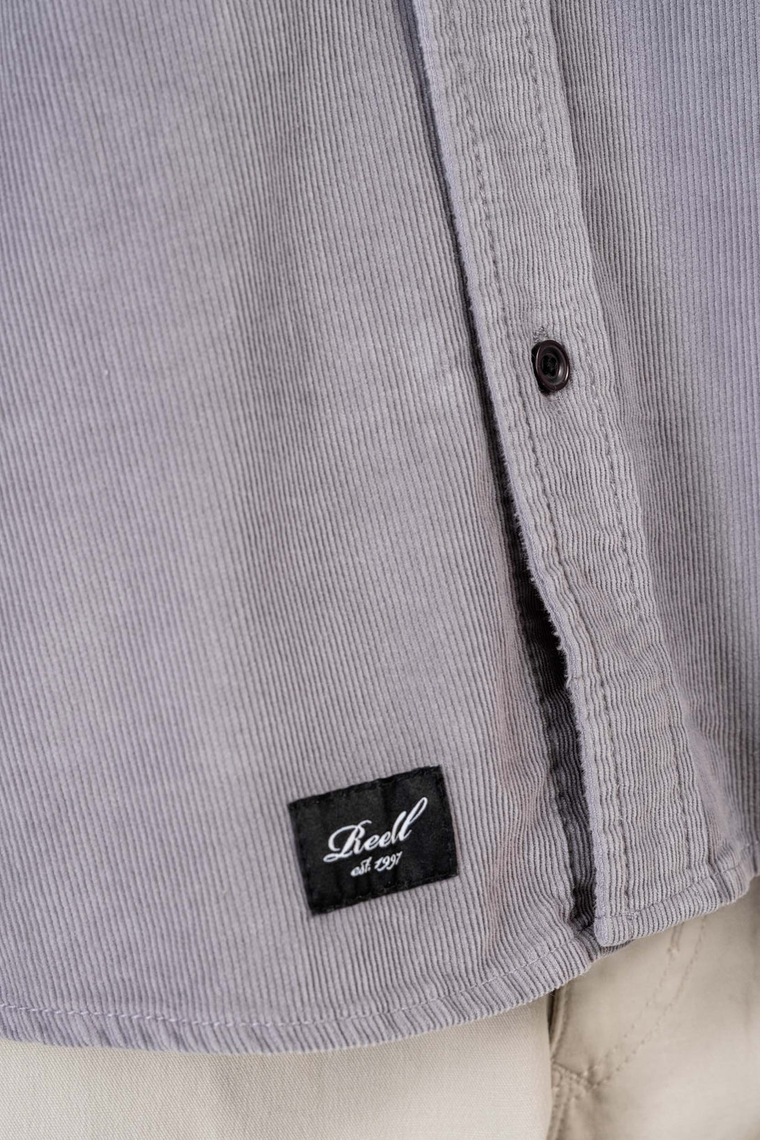 Strike Shirt - Grey Purple Corduroy - Reell Pakistan