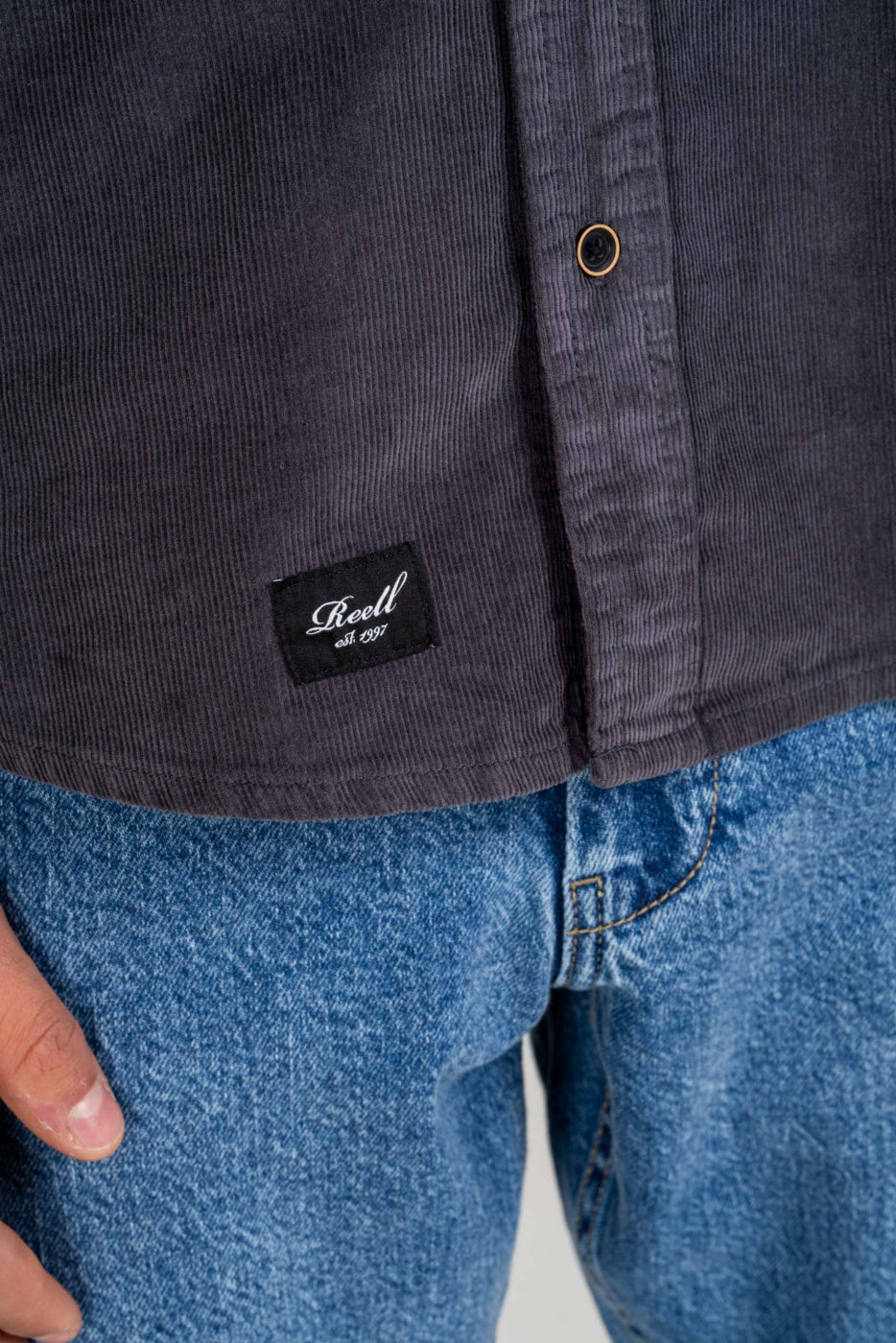 Strike Shirt - Dark Grey Corduroy - Reell Pakistan