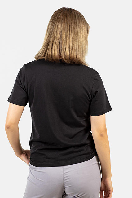 Women Logo T Shirt - Deep Black - Reell Pakistan