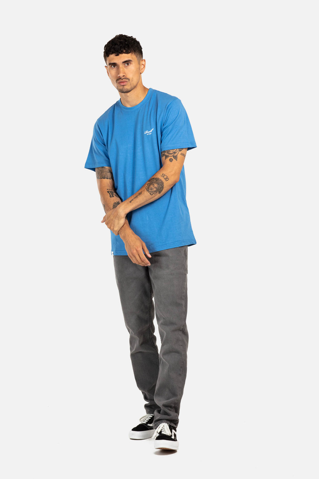 Regular Logo T-Shirt - Matt Blue - Reell Pakistan