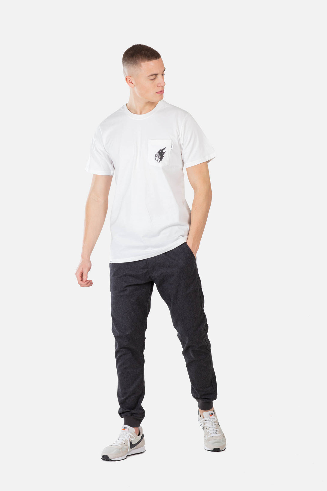 Burn Pocket T-Shirt - Snow White - Reell Pakistan