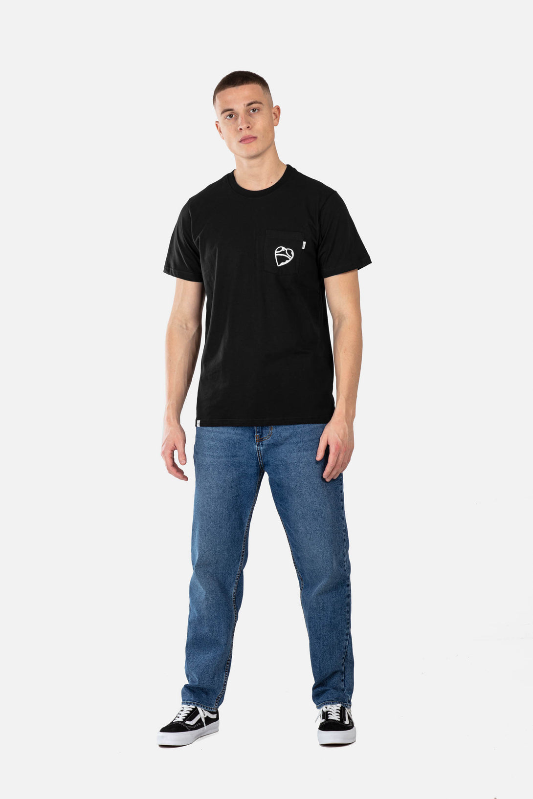 Heart Pocket T-Shirt - Deep Black - Reell Pakistan