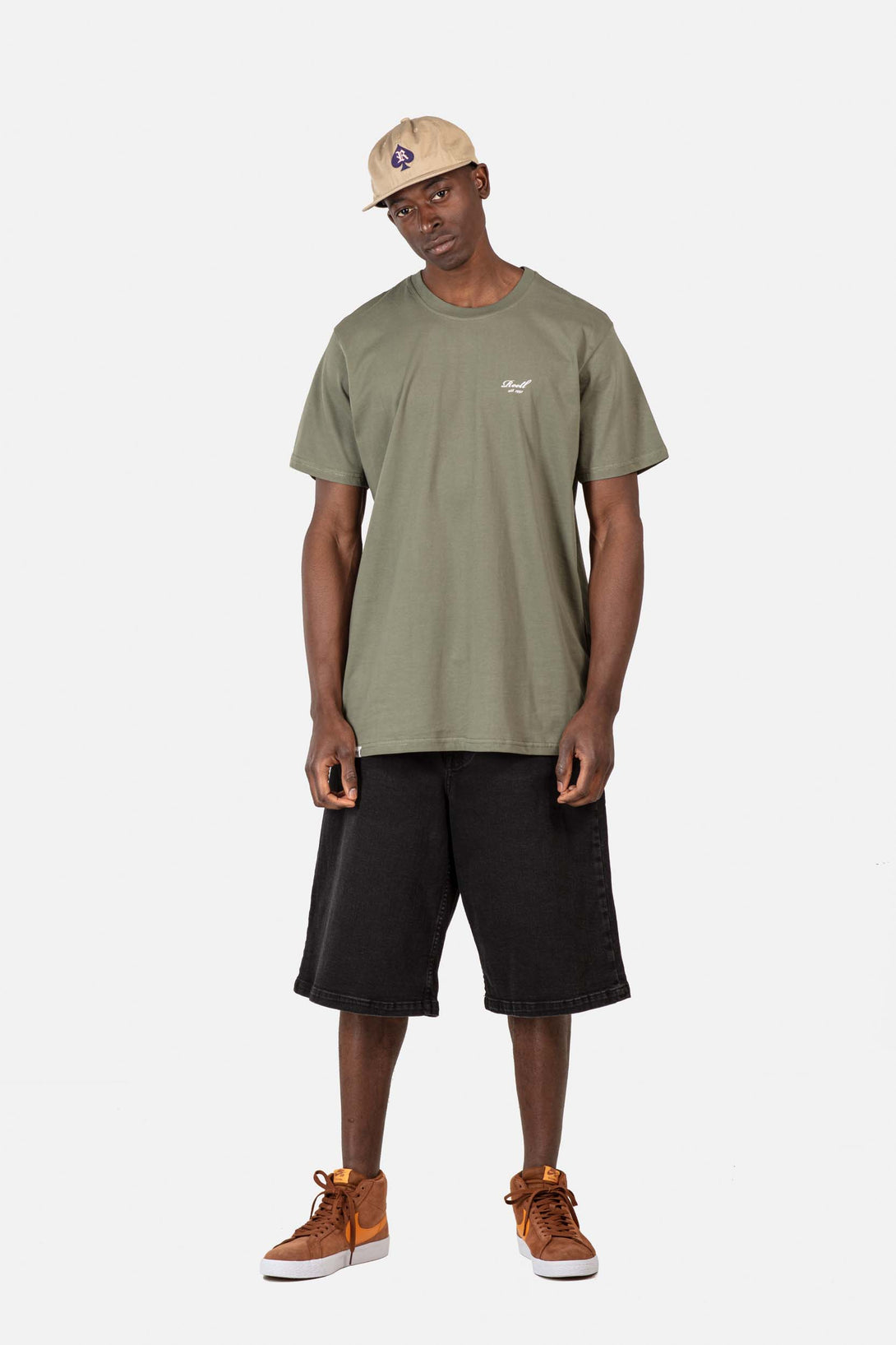 Staple Logo T-Shirt - Grey Green - Reell Pakistan