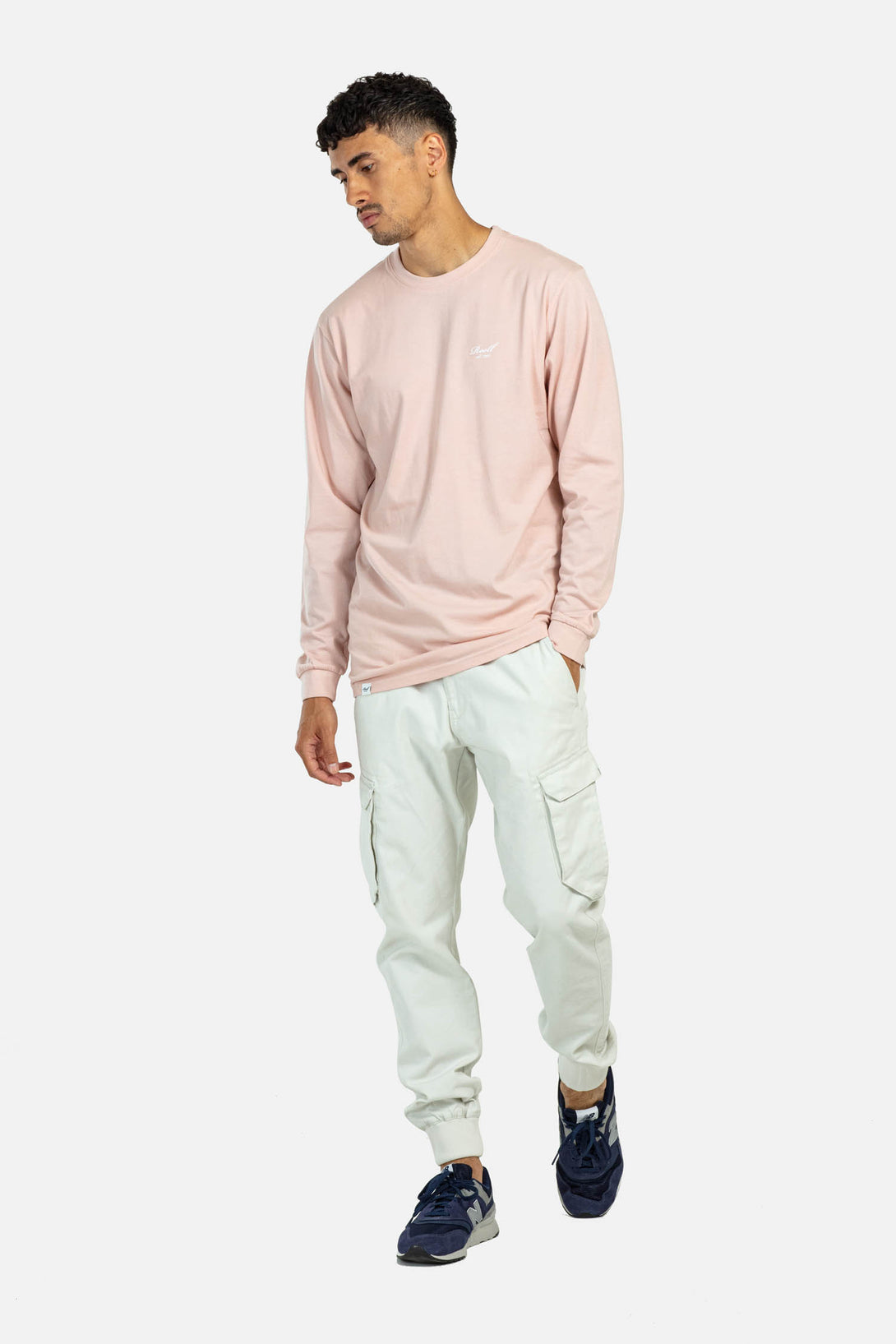 Regular Logo Long Sleeve - Smoked Pink - Reell Pakistan