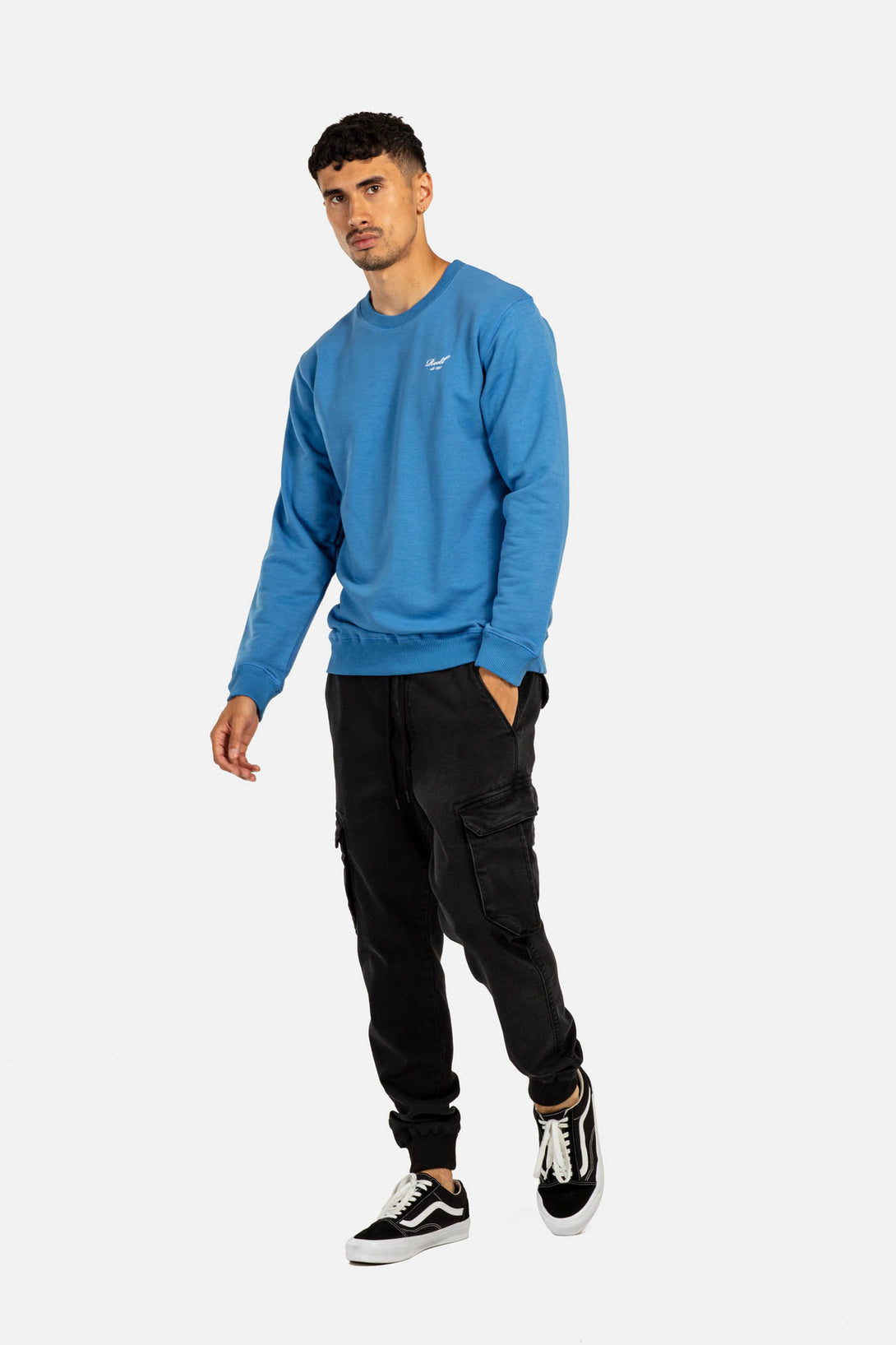 Terry Logo Crewneck - Matt Blue - Reell Pakistan