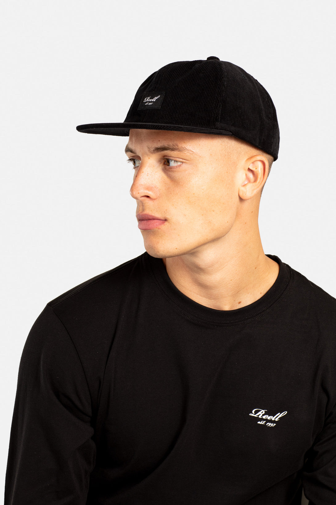 Flat 6-Panel Cap - Black Cord - Reell Pakistan