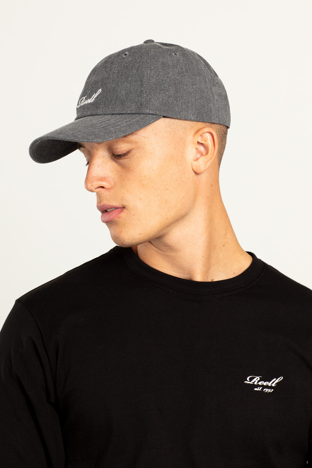 Single Script Cap - Washed Charcoal - Reell Pakistan
