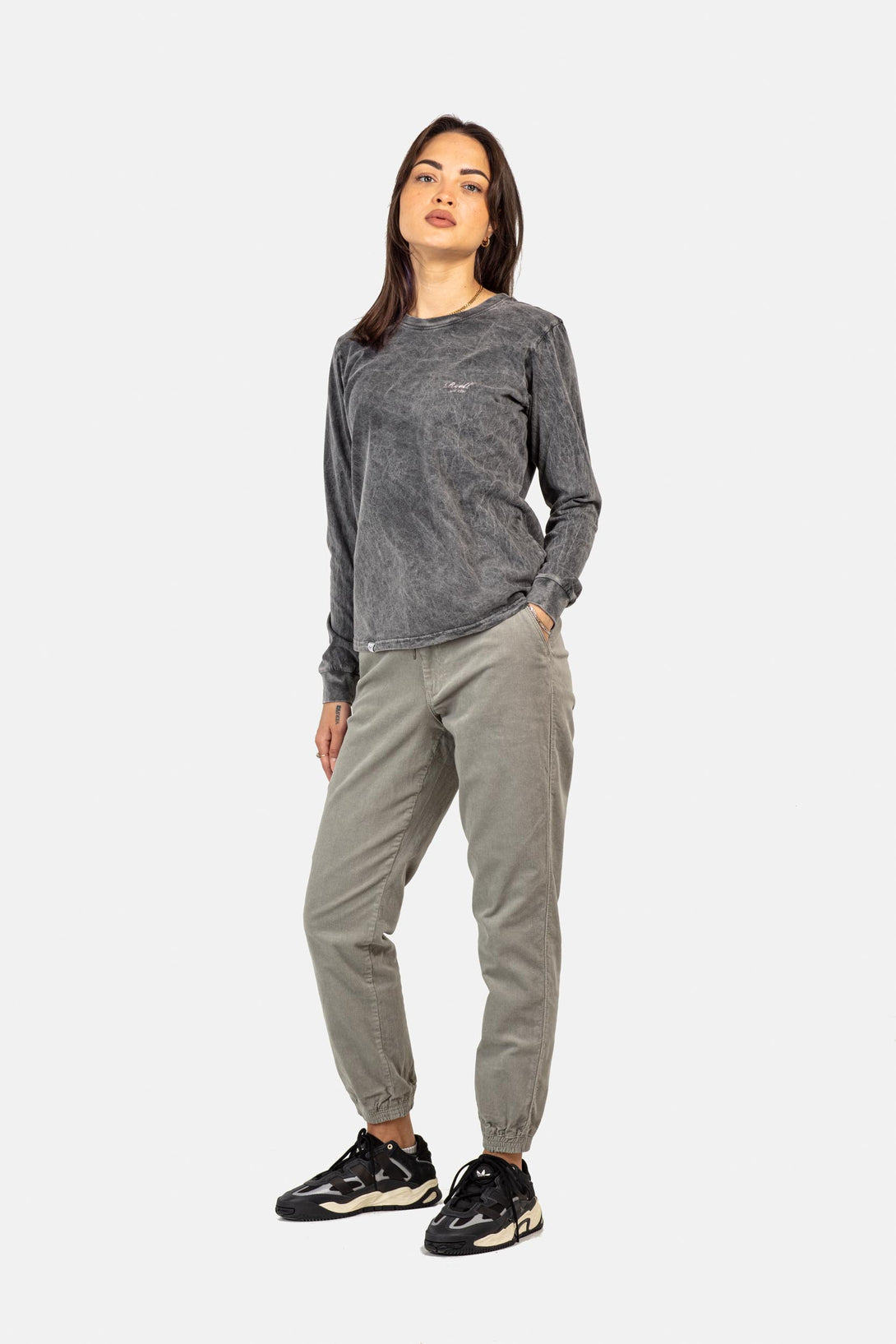 Reflex Women - Baby Cord Grey Mint - Reell Pakistan