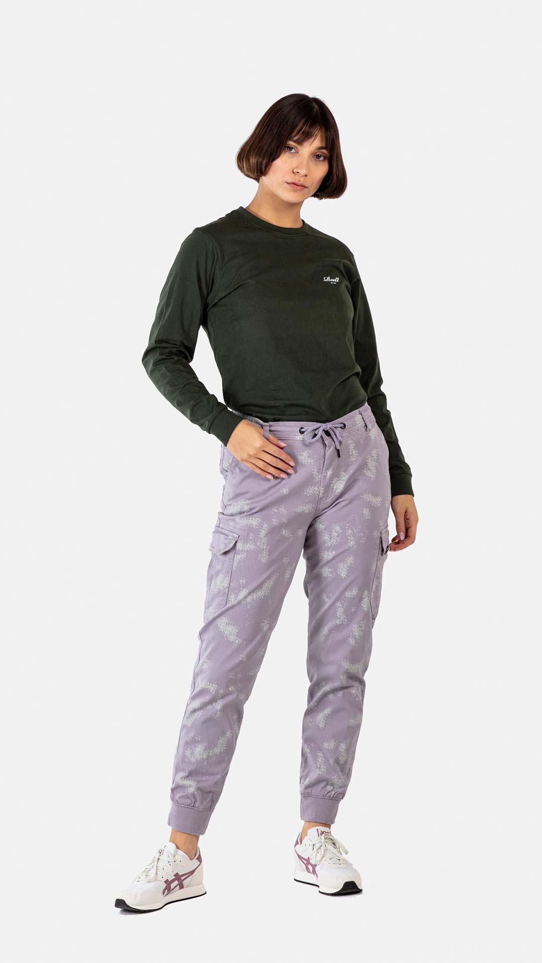 Reflex Women Rib Cargo - Script Camo Purple Gray - Reell Pakistan