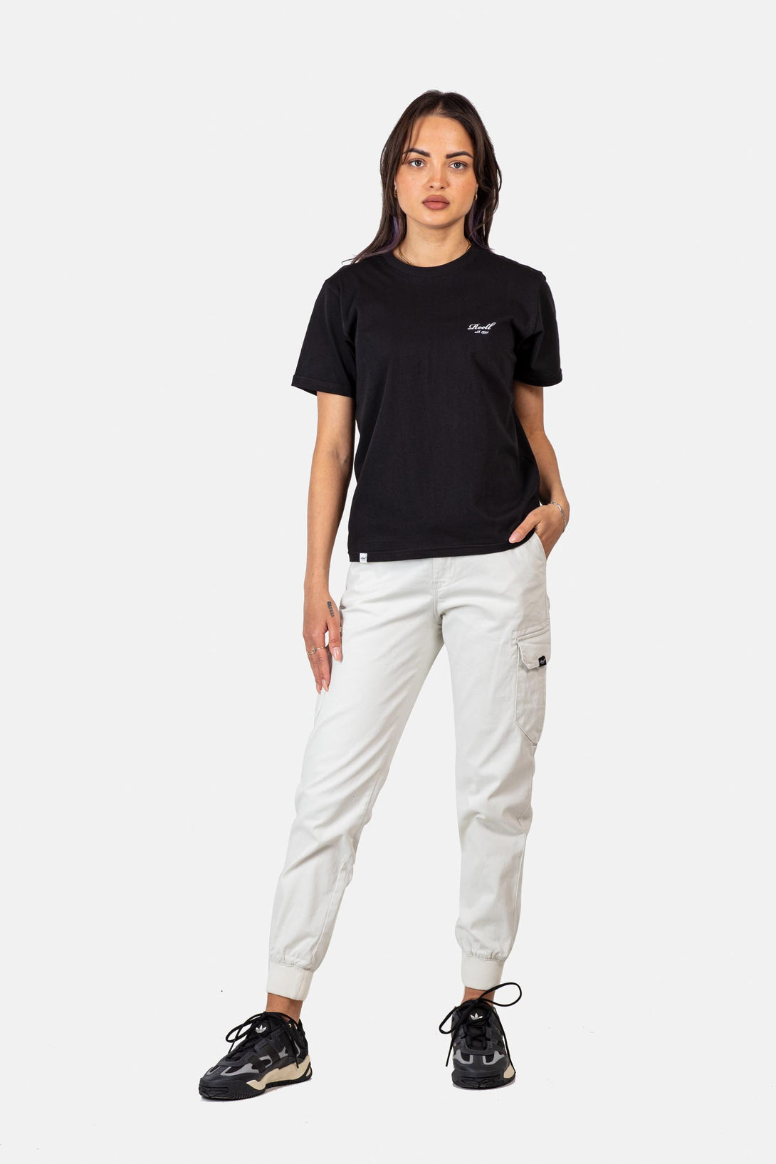 Women Staple T-Shirt - Deep Black - Reell Pakistan