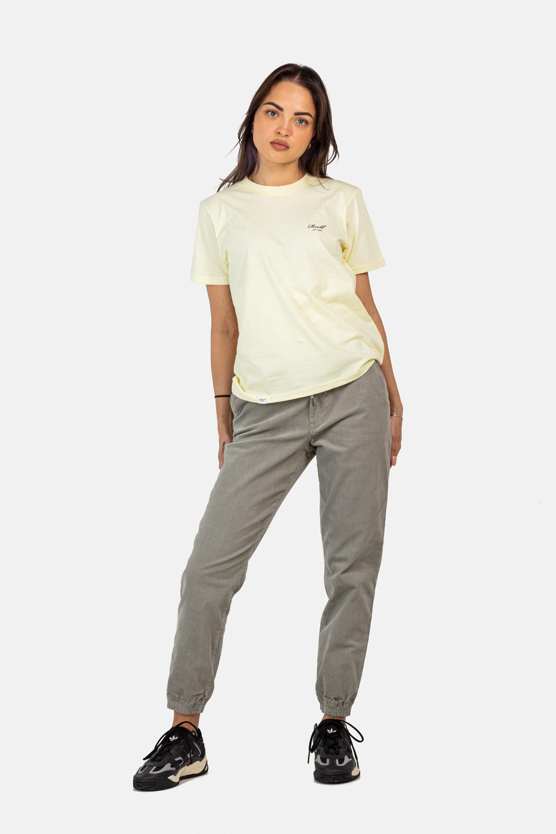 Women Staple T-Shirt - Light Yellow - Reell Pakistan