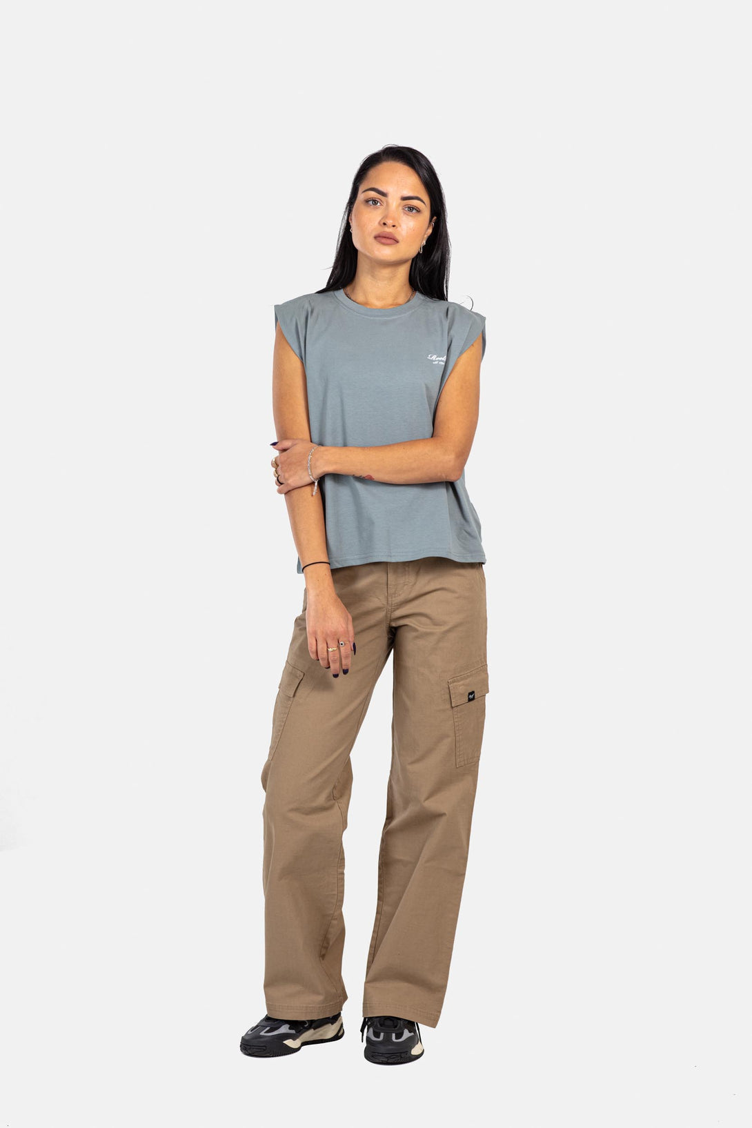 Women Minako T-Shirt - Lead Blue - Reell Pakistan