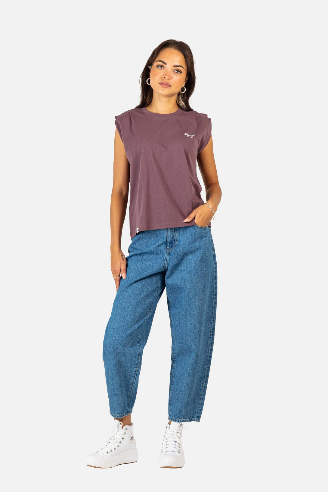Women Minako T-Shirt - Mauve Purple - Reell Pakistan