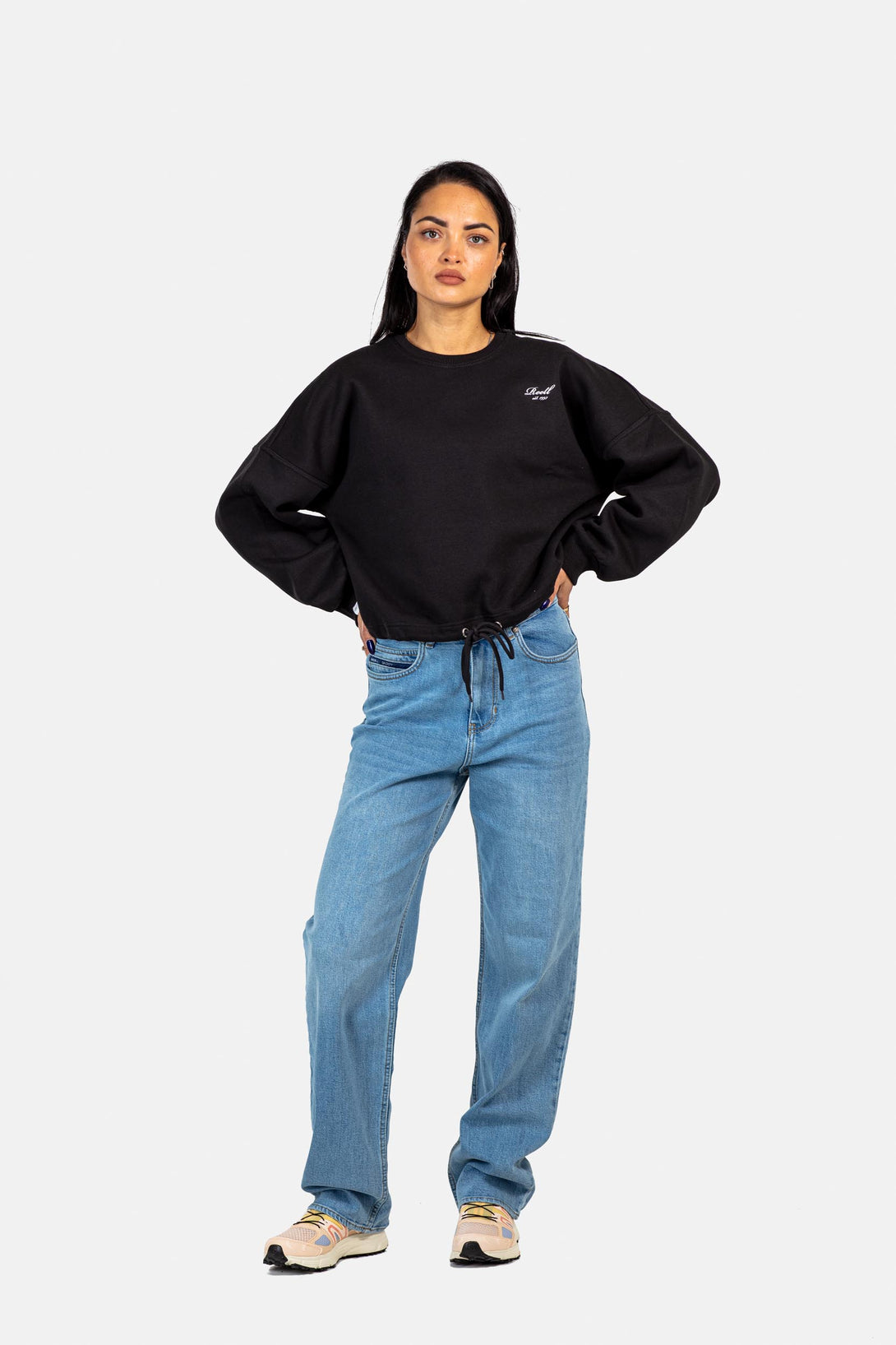 Women Amara Crewneck - Deep Black - Reell Pakistan