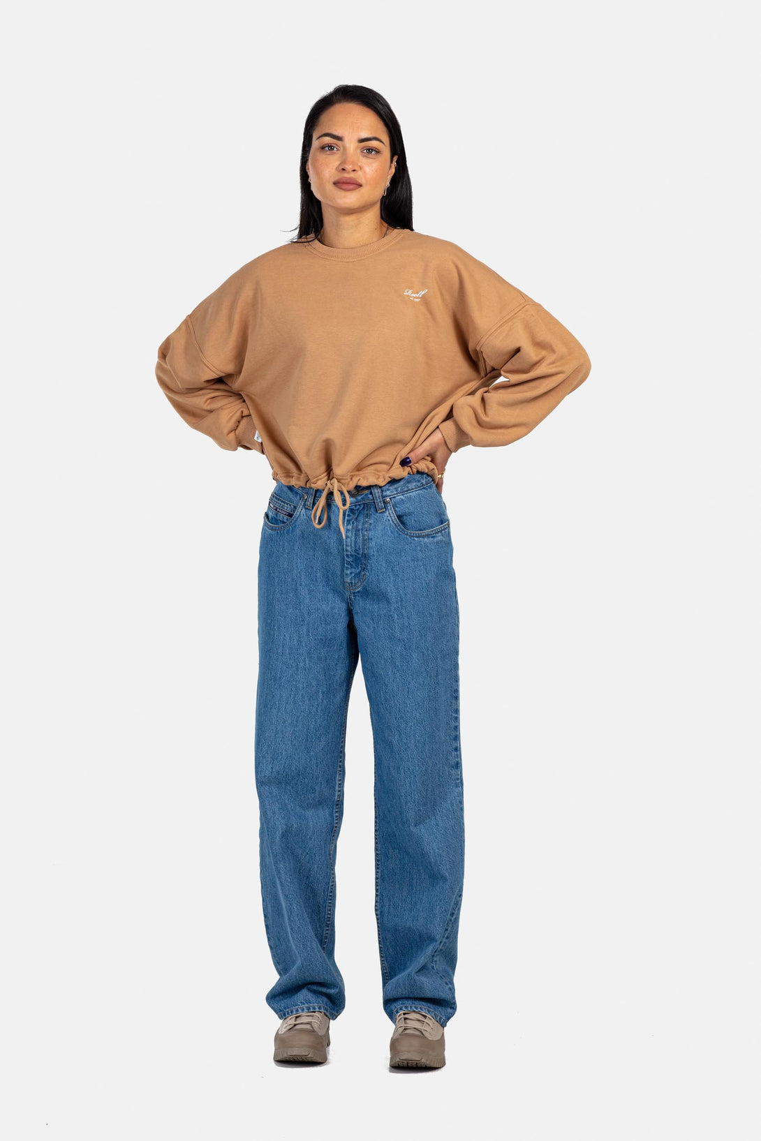 Women Amara Crewneck - Tan Brown – Reell Pk