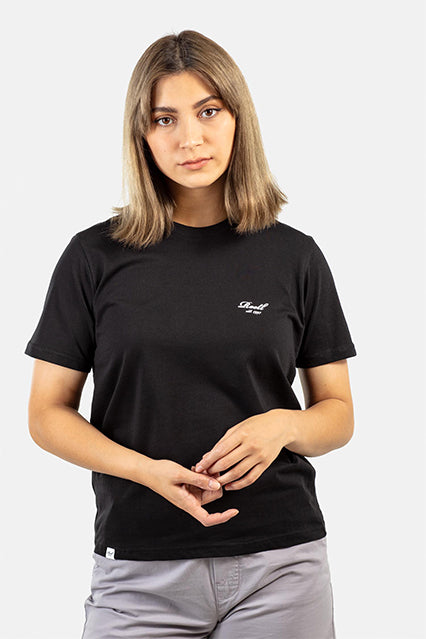 Women Logo T Shirt - Deep Black - Reell Pakistan