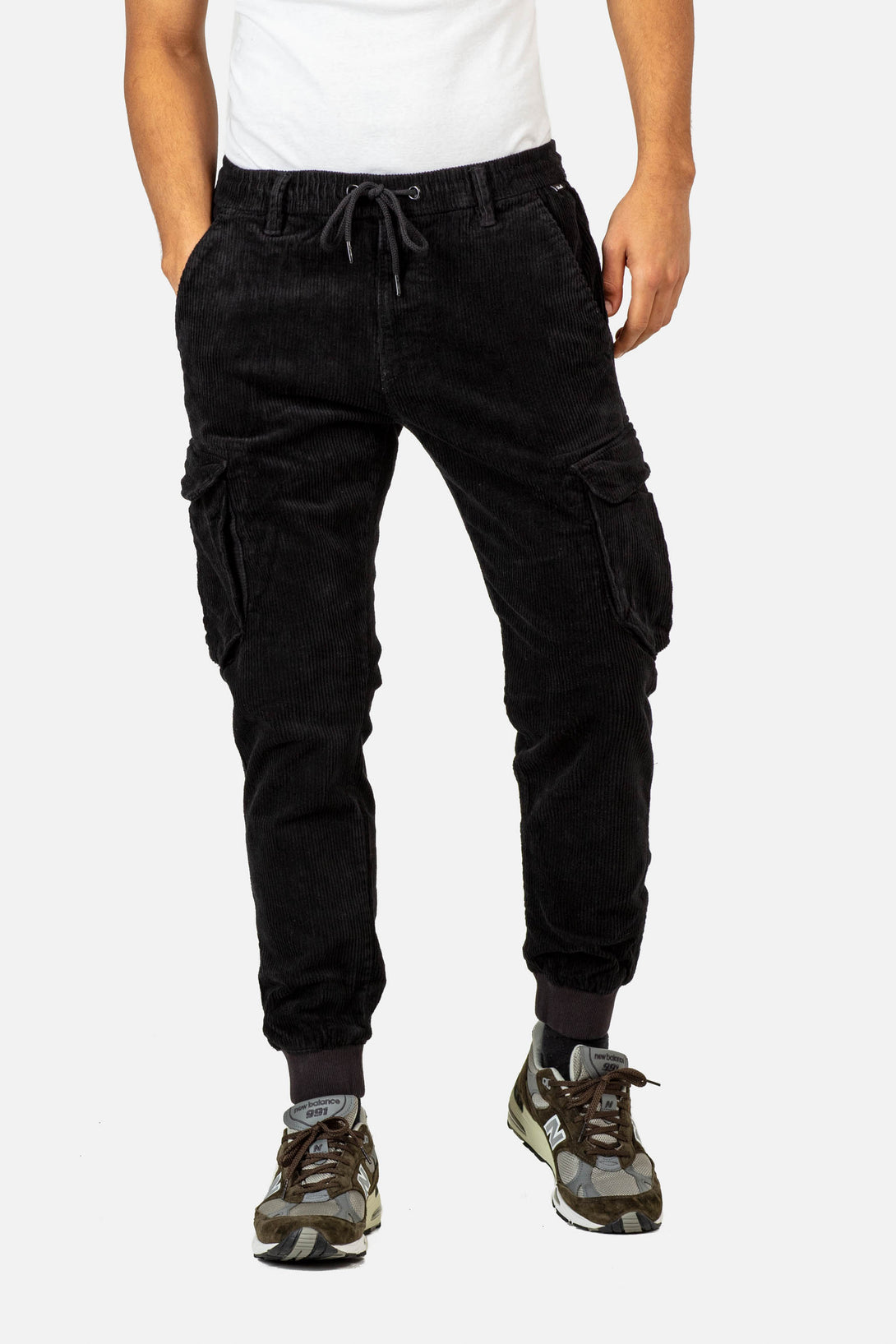 Reflex Rib Cargo Corduroy - Black - Reell Pakistan