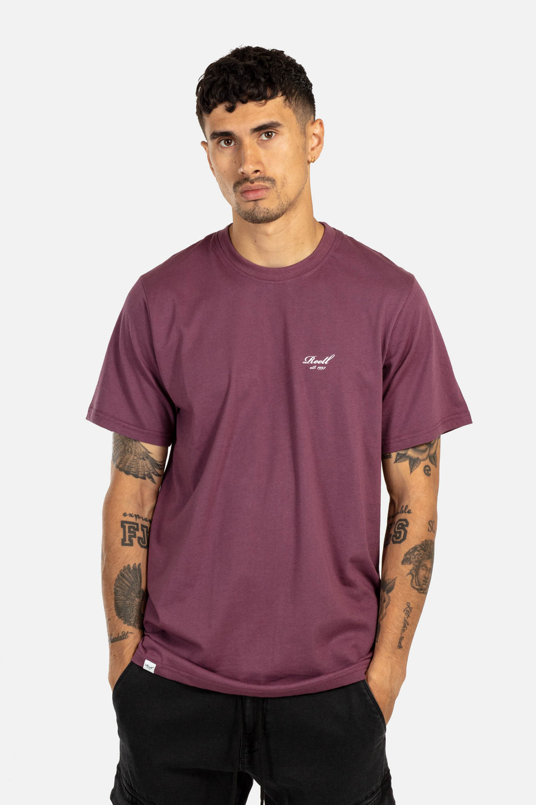 Regular Logo T-Shirt - Plum Purple - Reell Pakistan
