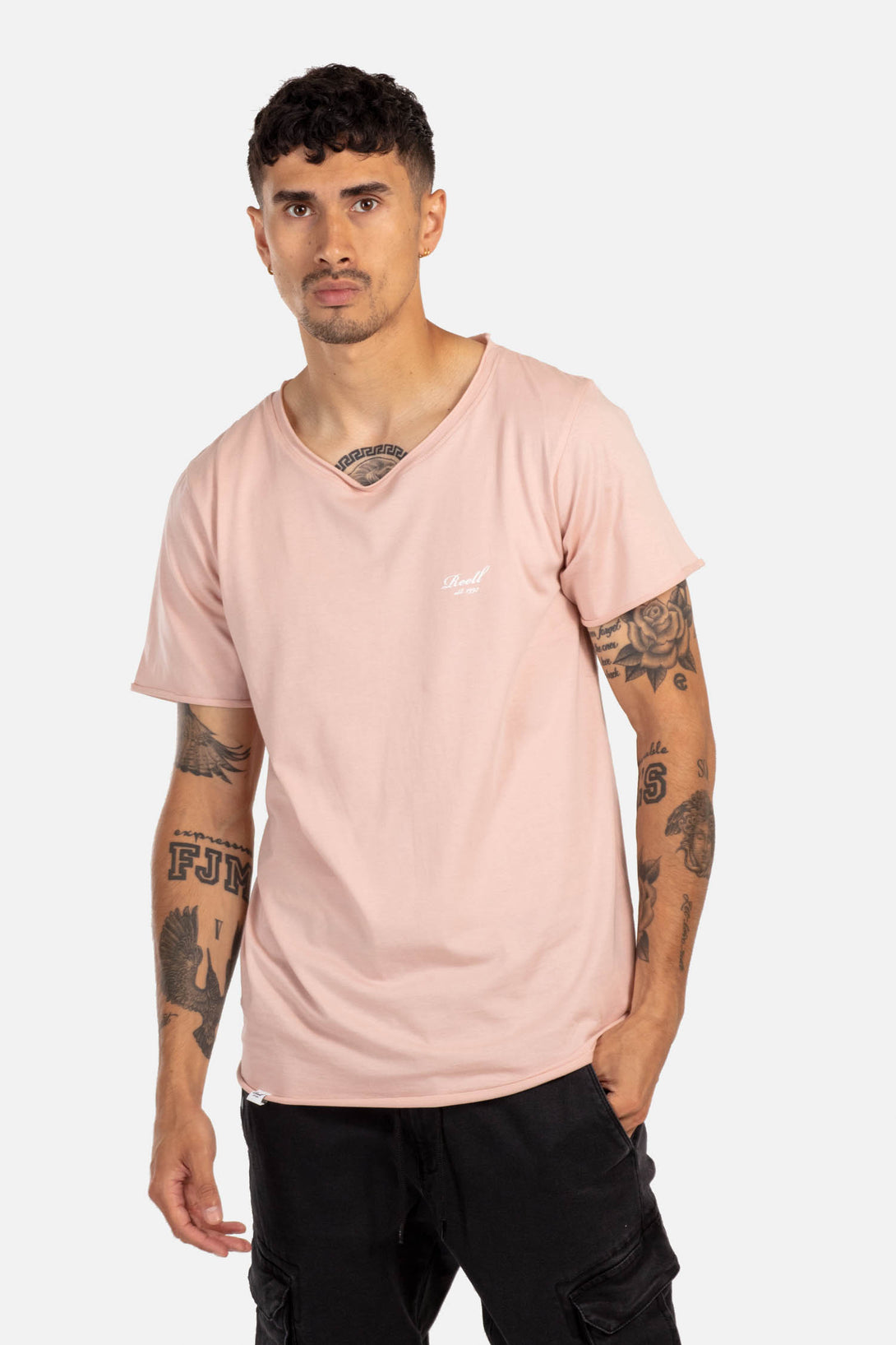 Organic Wide Neck T Shirt - Smoked Pink - Reell Pakistan