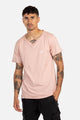 Organic Wide Neck T Shirt - Smoked Pink
