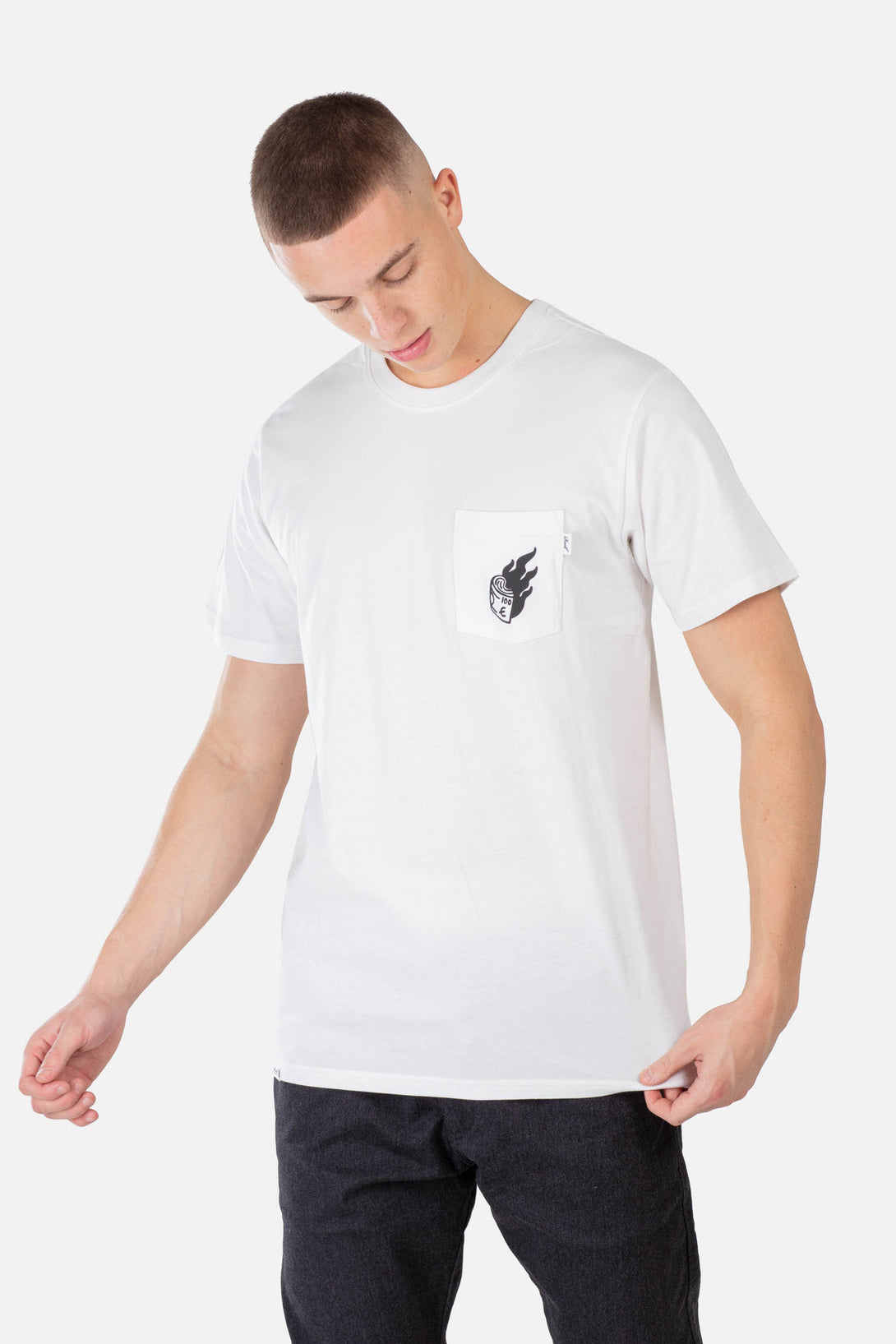 Burn Pocket T-Shirt - Snow White - Reell Pakistan