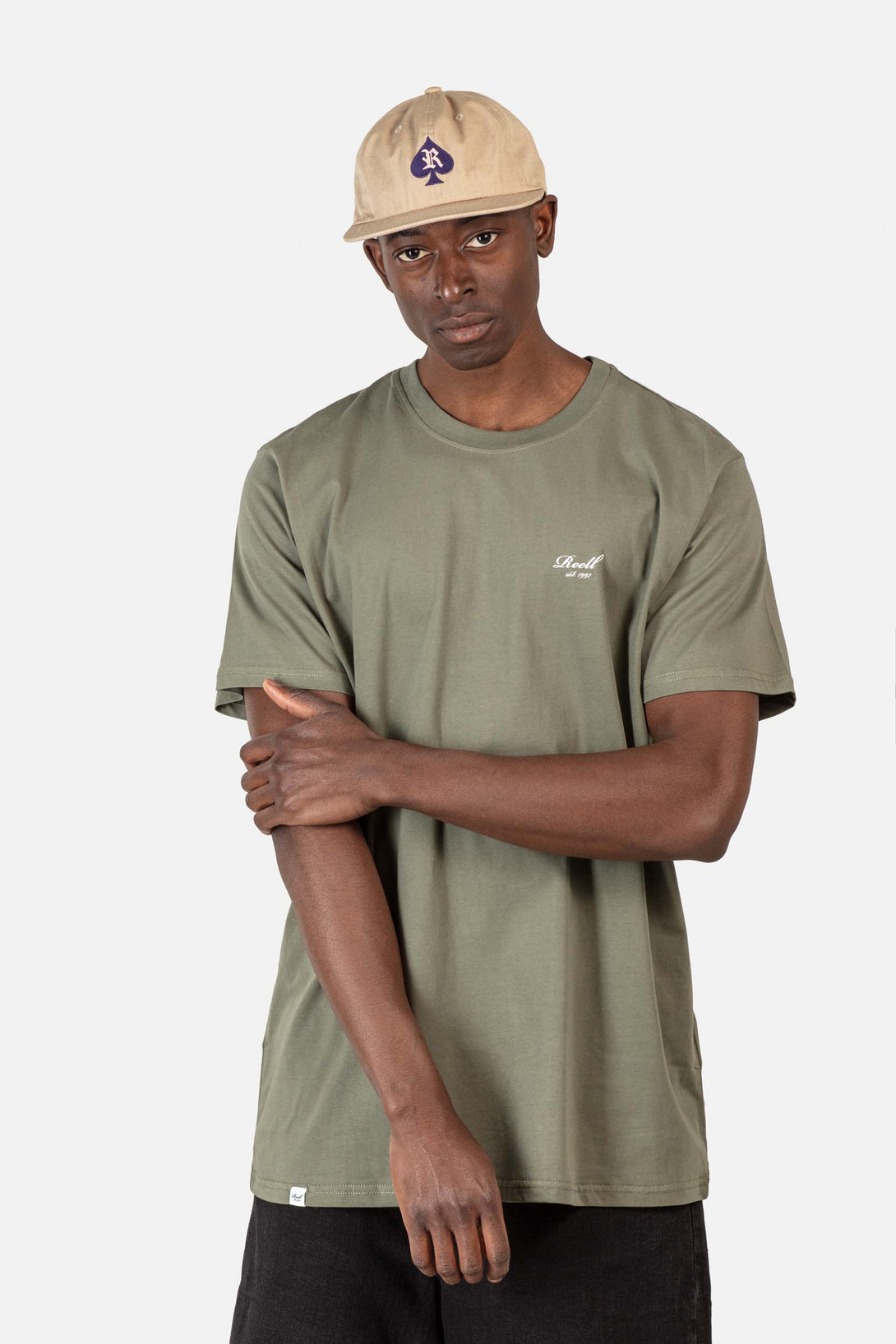 Staple Logo T-Shirt - Grey Green - Reell Pakistan