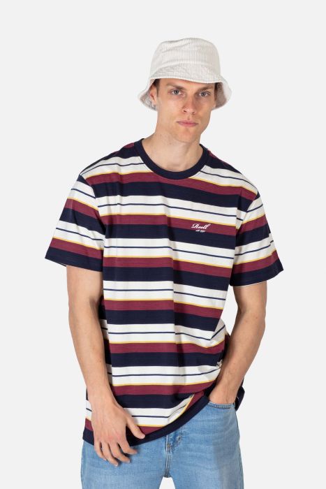 Line T-Shirt - Off White / Navy - Reell Pakistan