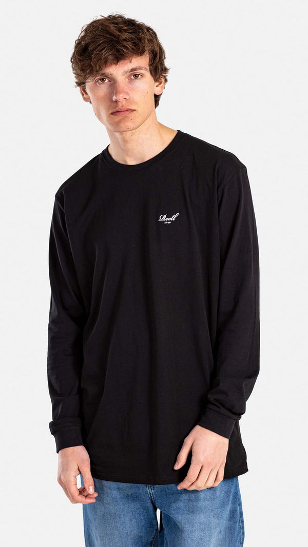 Regular Logo Long Sleeve - Deep Black - Reell Pakistan