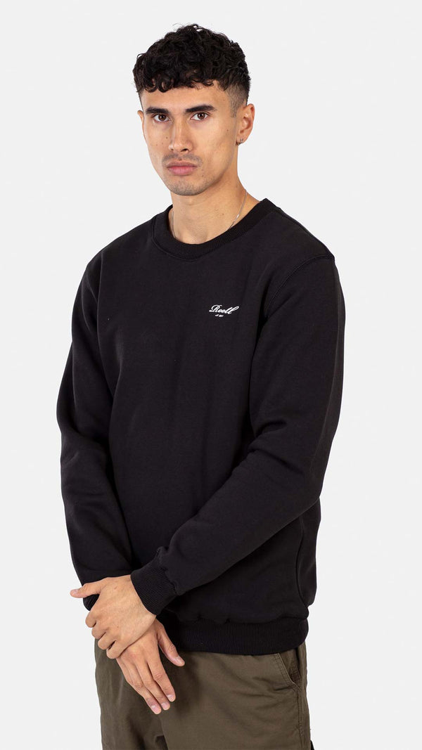 Regular Logo Crewneck - Deep Black - Reell Pakistan