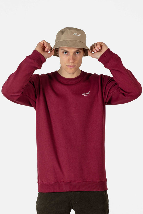 Regular Logo Crewneck - Wine Red - Reell Pakistan