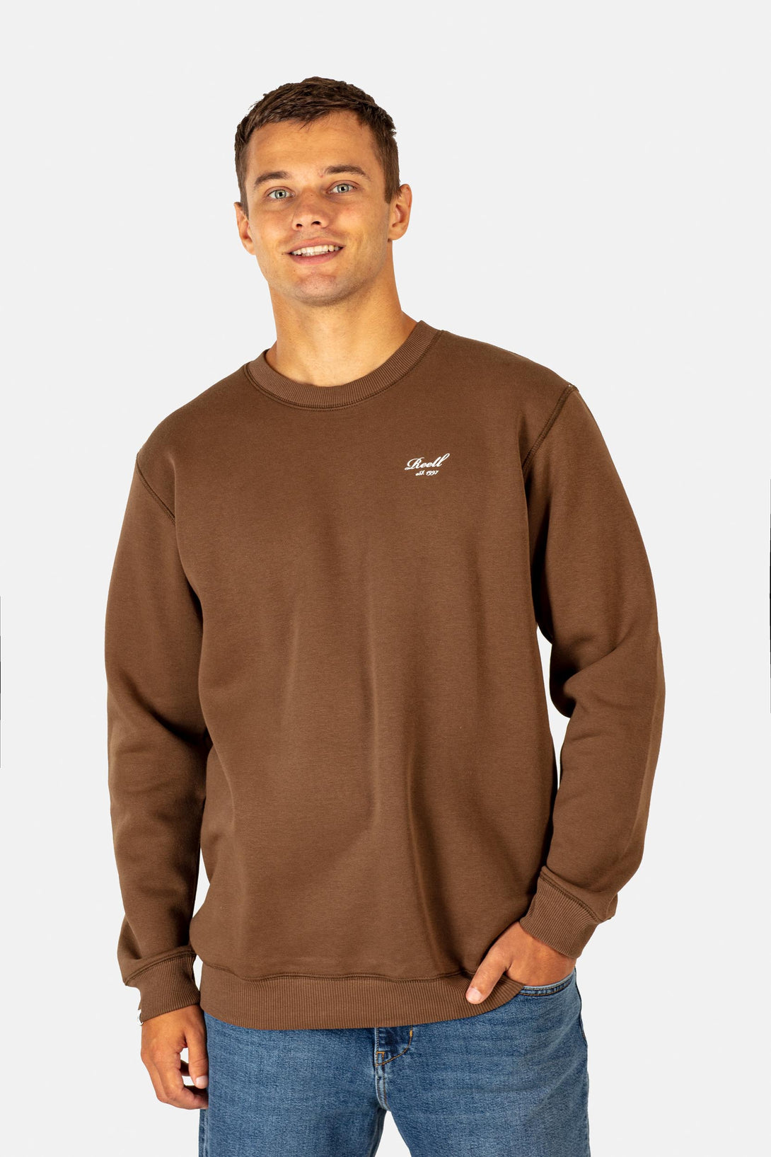 Staple Logo Crewneck - Soil Brown - Reell Pakistan