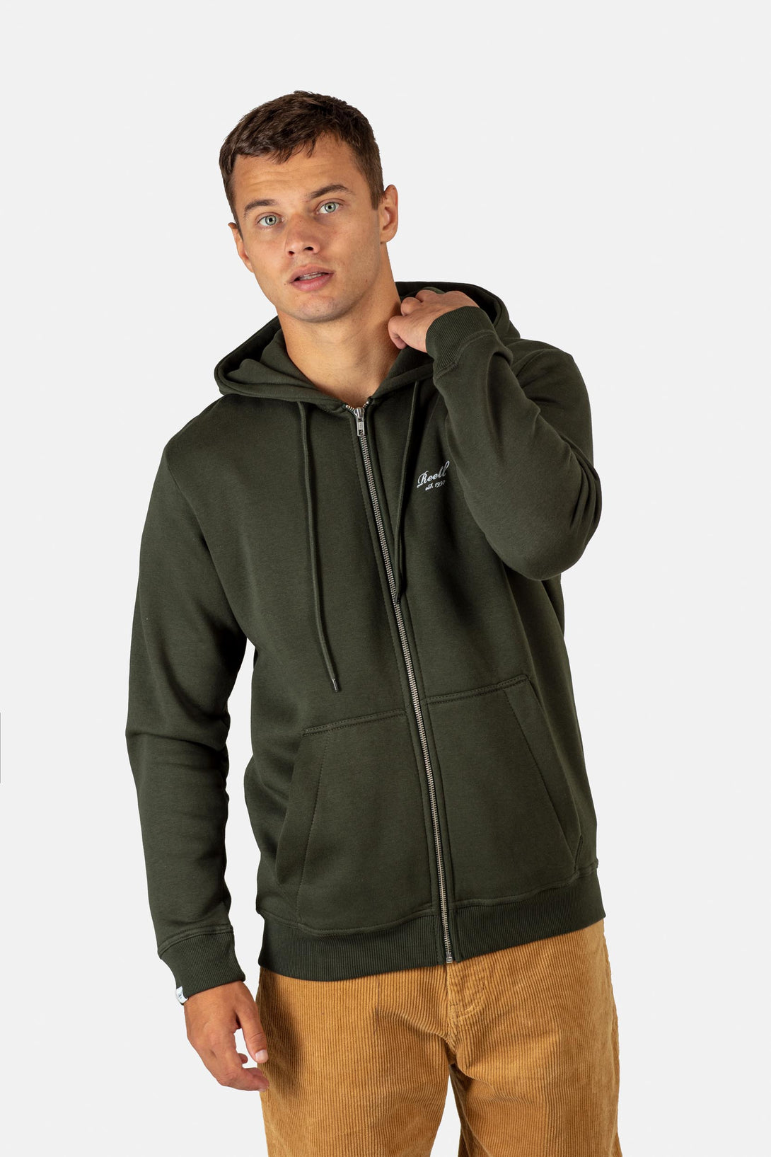 Staple Logo Zip Hoodie - Forest Green - Reell Pakistan