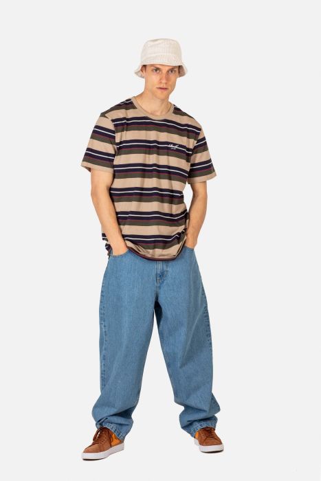 Line T-Shirt - Navy / Sand - Reell Pakistan