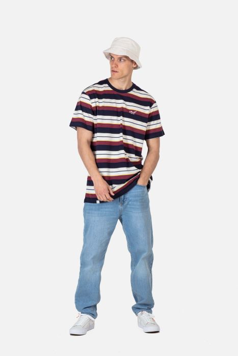 Line T-Shirt - Off White / Navy - Reell Pakistan