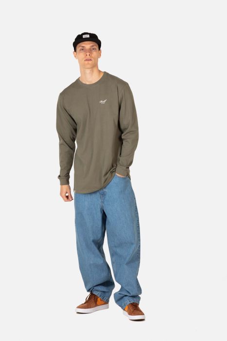 Staple Logo Long Sleeve - Sage Green - Reell Pakistan