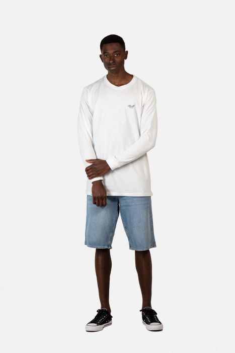 Staple Logo Long Sleeve - Snow White - Reell Pakistan