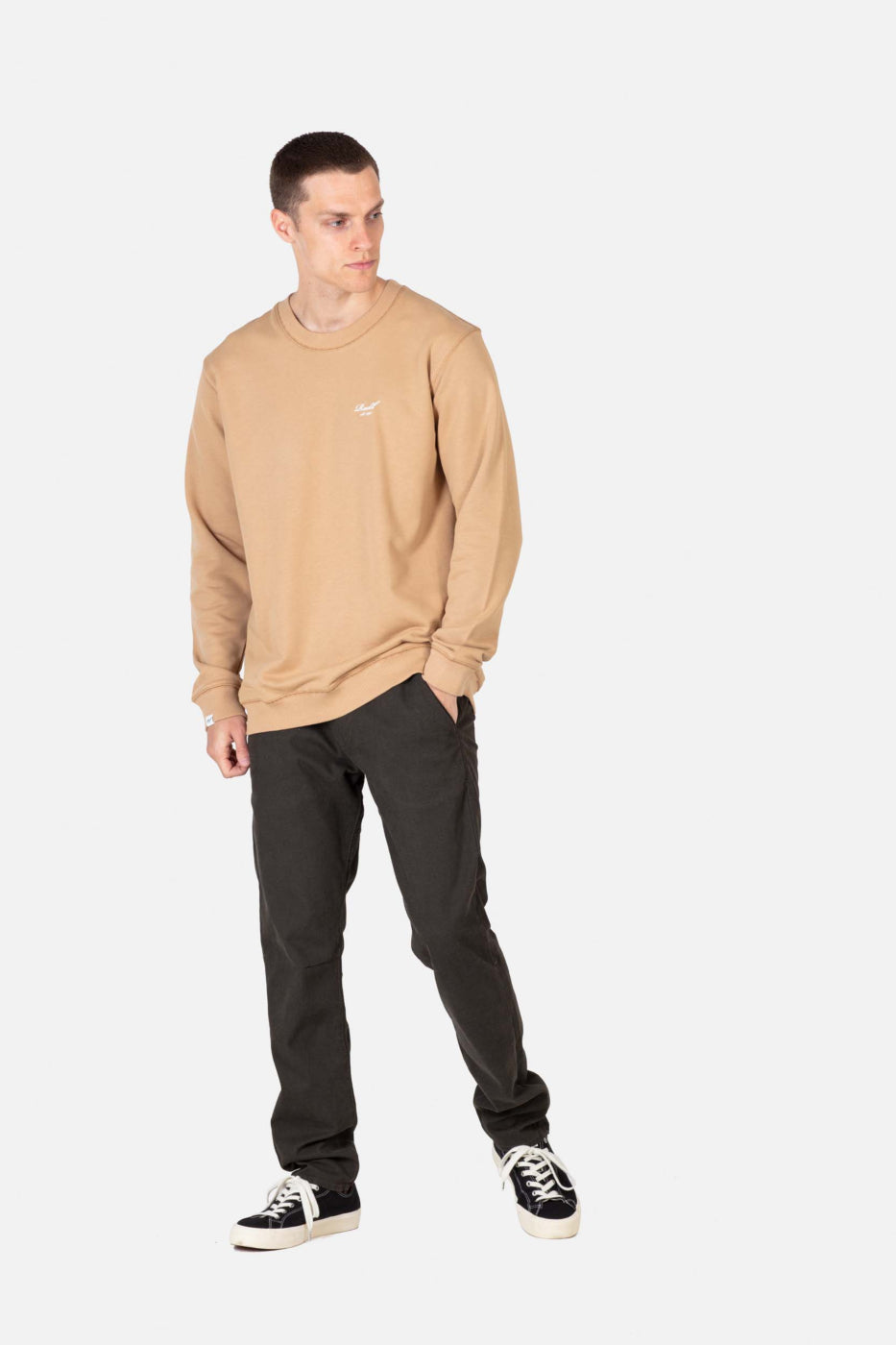 Staple Terry Crewneck - Tan Brown - Reell Pakistan