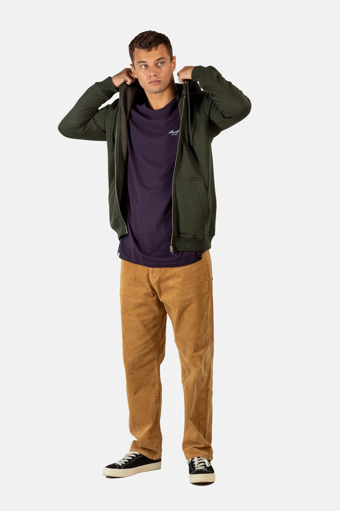 Staple Logo Zip Hoodie - Forest Green - Reell Pakistan